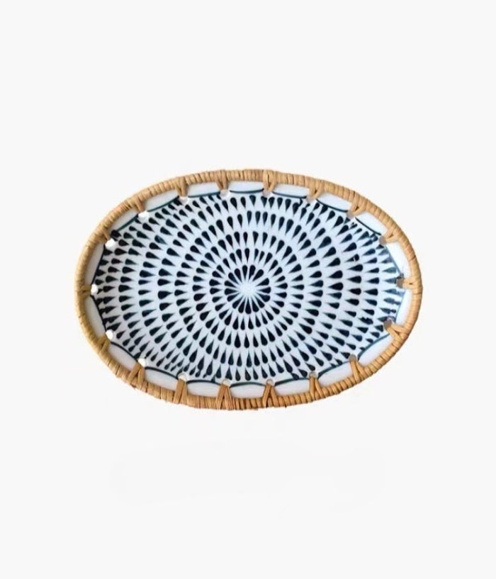 Rattan Haven (Set of 3 tea time plates)
