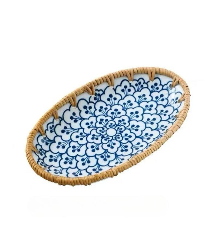 Rattan Haven (Set of 3 tea time plates)