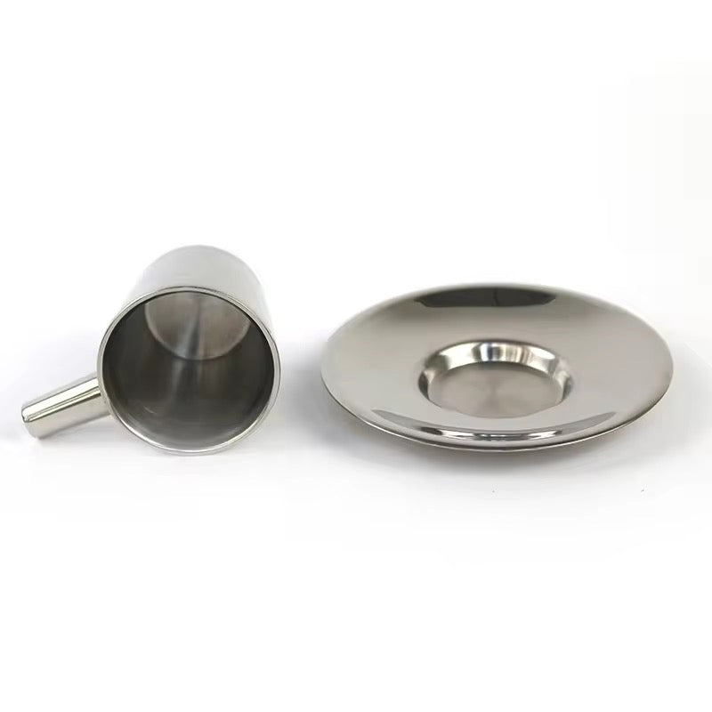 Drinkalo (Set of 2) Espresso mugs with plate