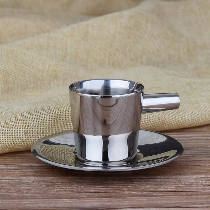 Drinkalo (Set of 2) Espresso mugs with plate