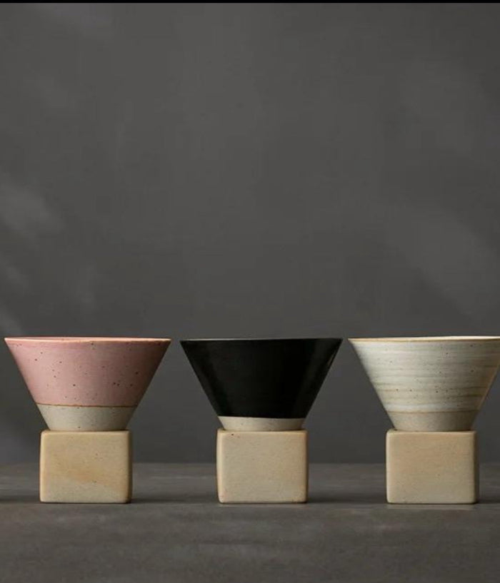 Clay Cuddles (set of 3 coffee/tea cups with stand)