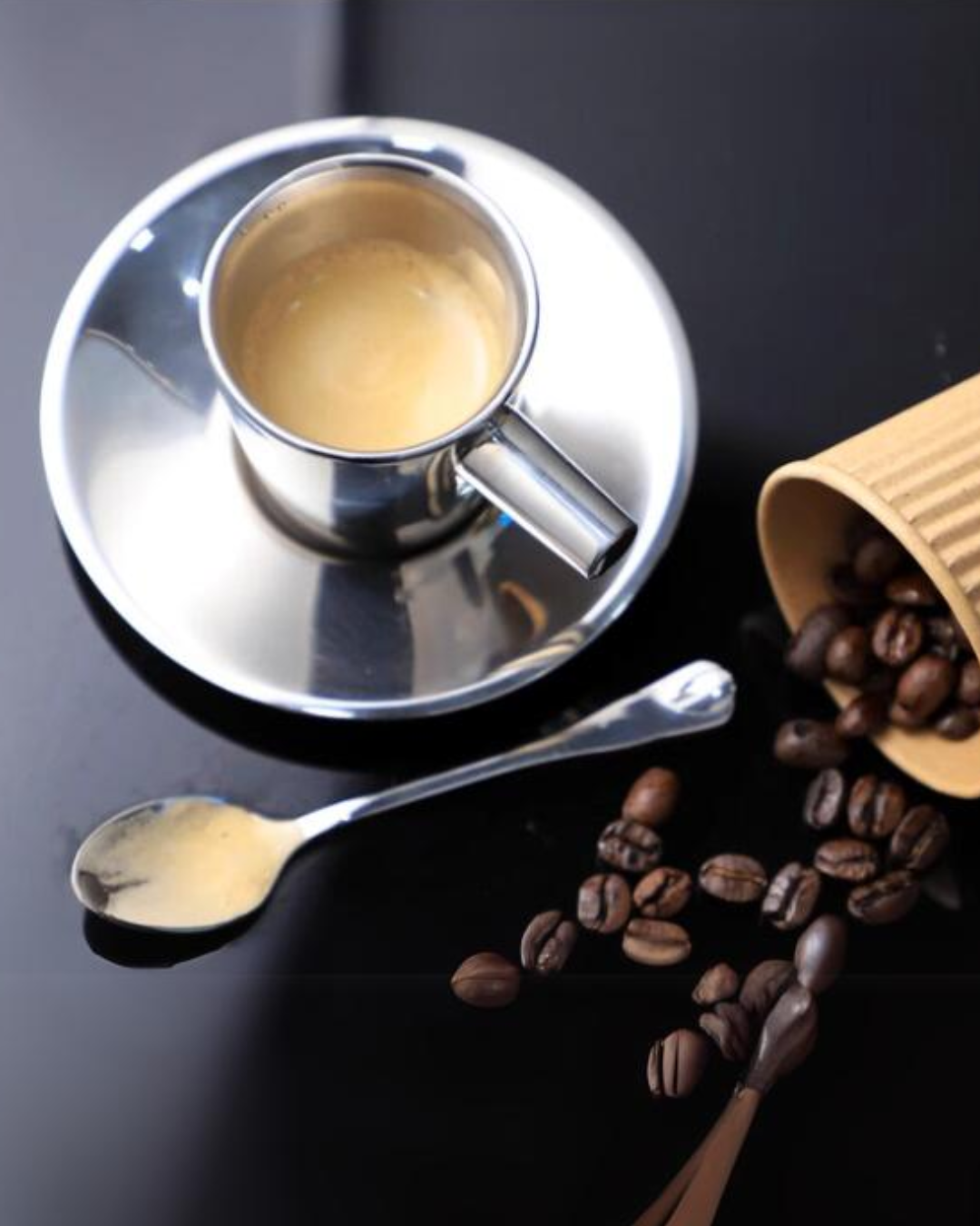 Drinkalo (Set of 2) Espresso mugs with plate