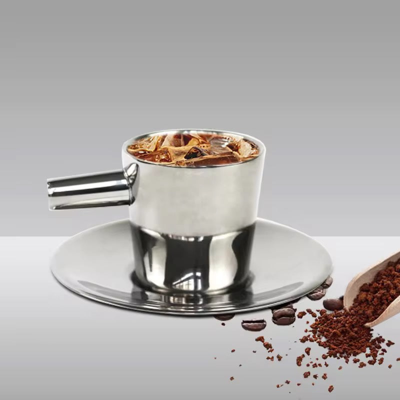 Drinkalo (Set of 2) Espresso mugs with plate