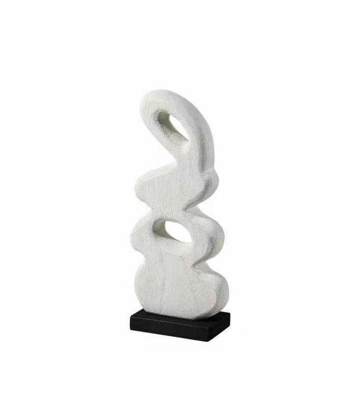 Serene Silhouettes – Abstract Wooden Sculpture (Set of 2)