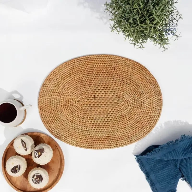 Rattan Retreat (Set of 2 place mats)
