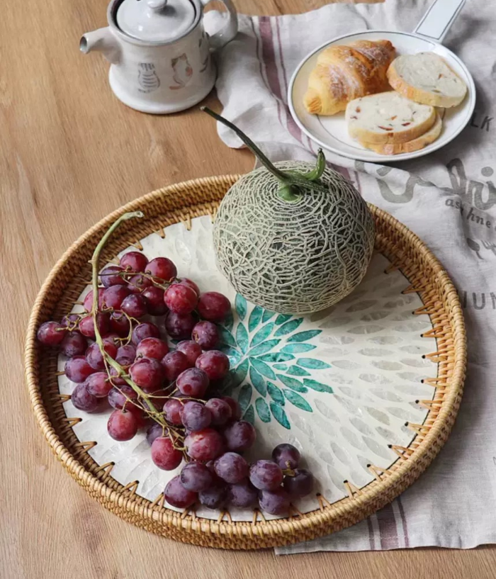 Natural Rattan (Set of 2 serving trays)