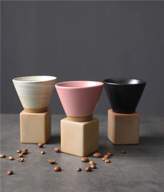 Clay Cuddles (set of 3 coffee/tea cups with stand)