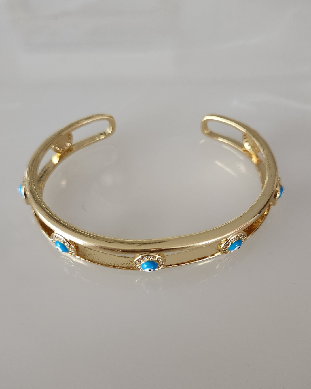 Evil Eye Gold Cuff