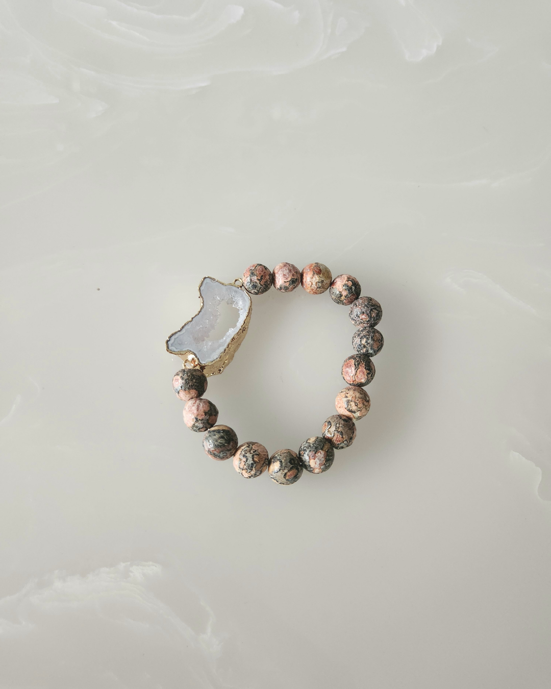 Agate Shaded Beads Bracelet