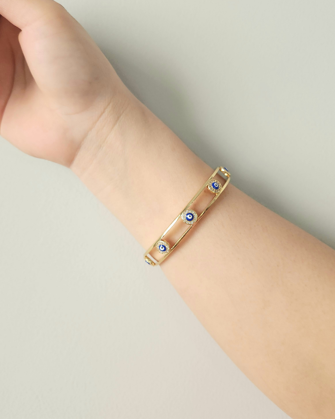 Evil Eye Gold Cuff