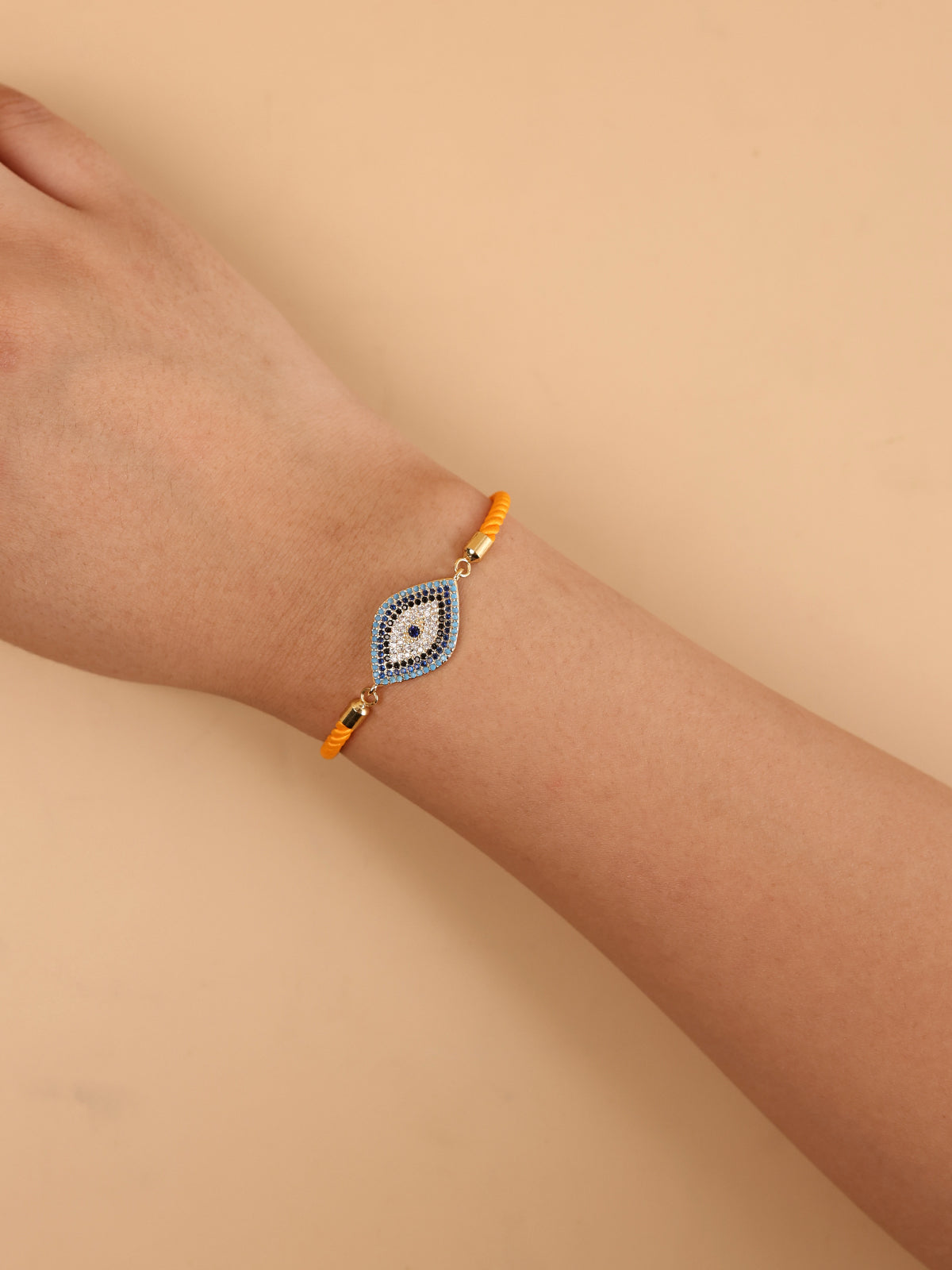 Orange Evil Eye Bracelet