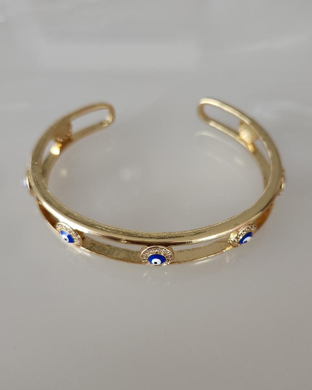 Evil Eye Gold Cuff