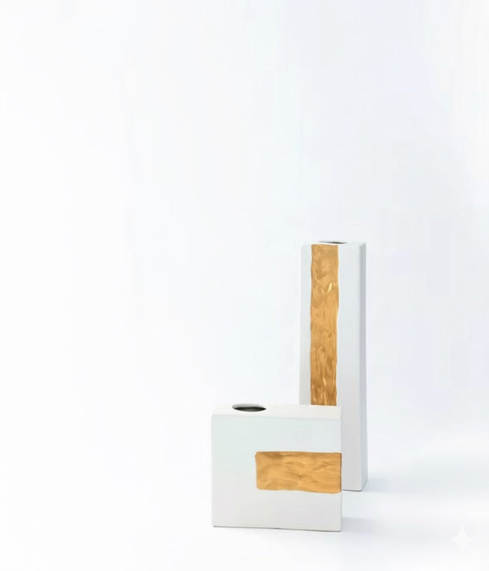 Dhahab (Set of 2 Ceramic Vases)