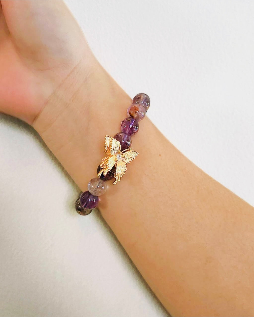 Purple Phantom Quartz Bracelet