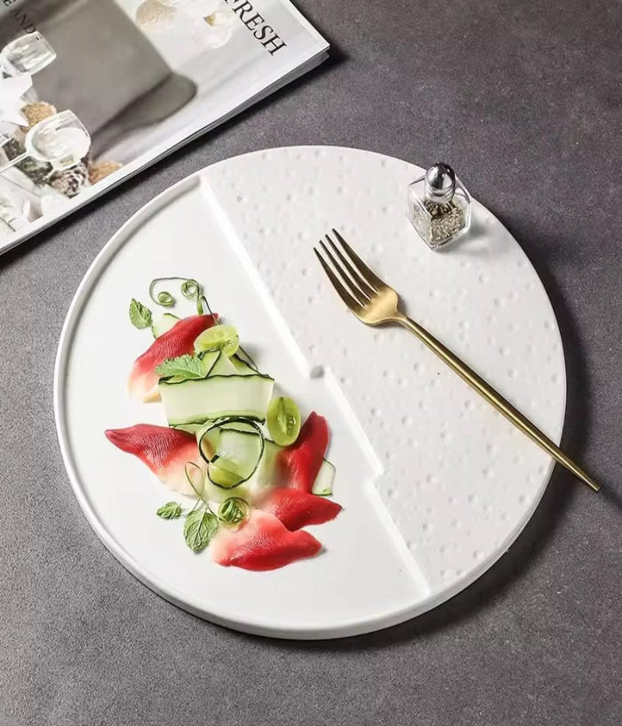 Pottery Oasis (serving plate/cheese platter)