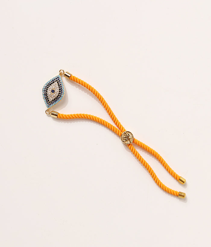 Orange Evil Eye Bracelet