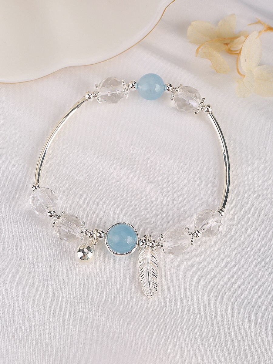 Turquoise Leaf Bracelet (Sterling 925 Silver)